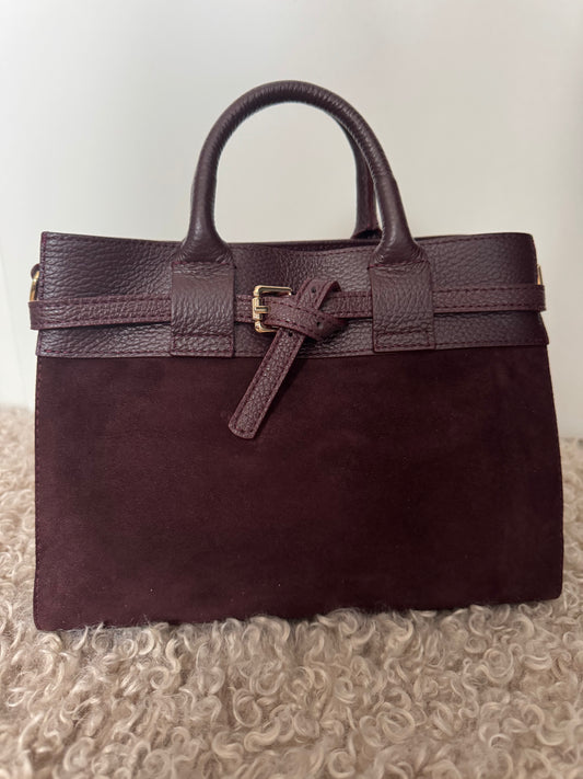 Handtasche LOUISE | Größe S | bordeaux & chocolate