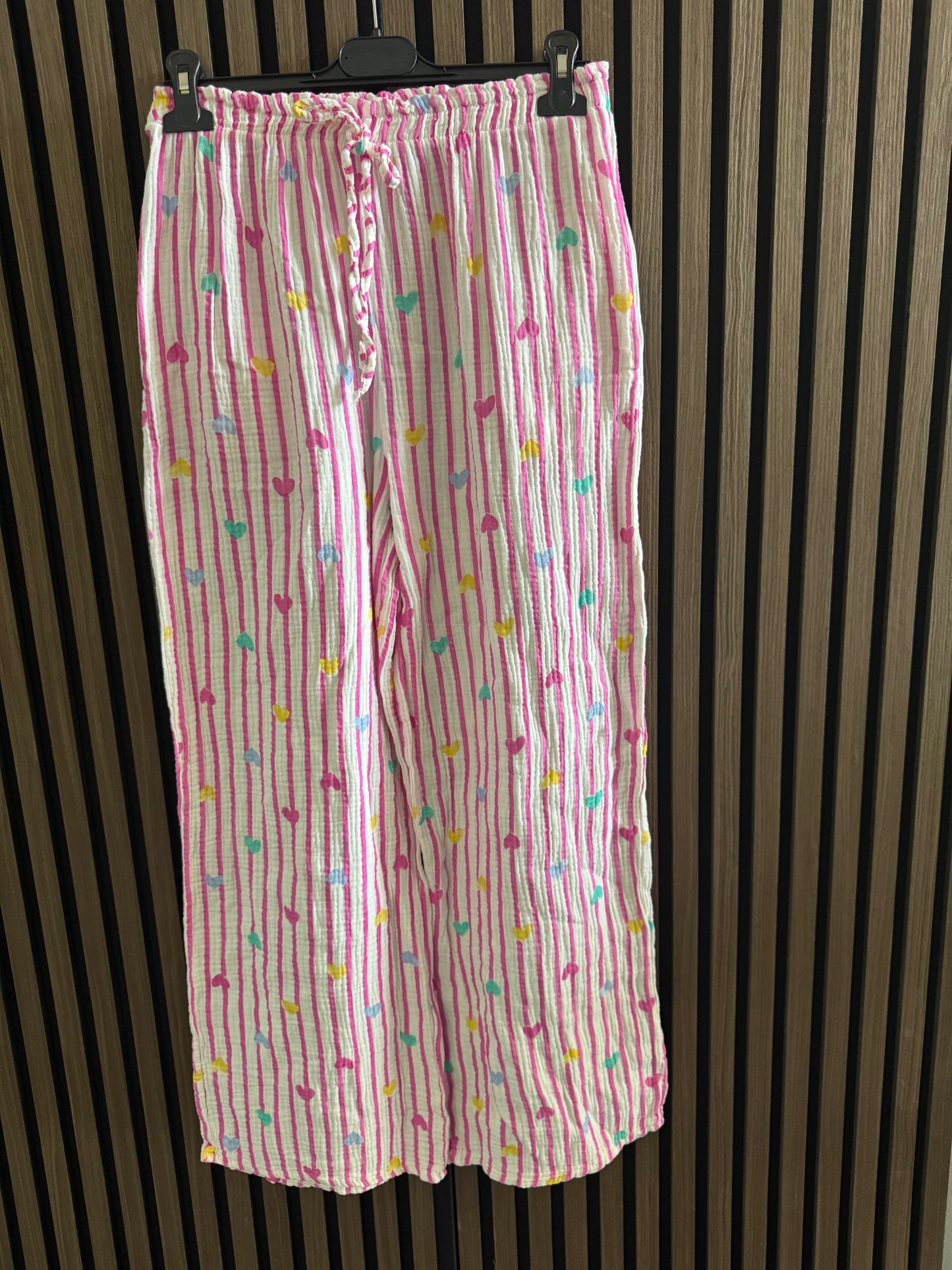 MUSSELIN HOSE | HERZCHEN | ROSA