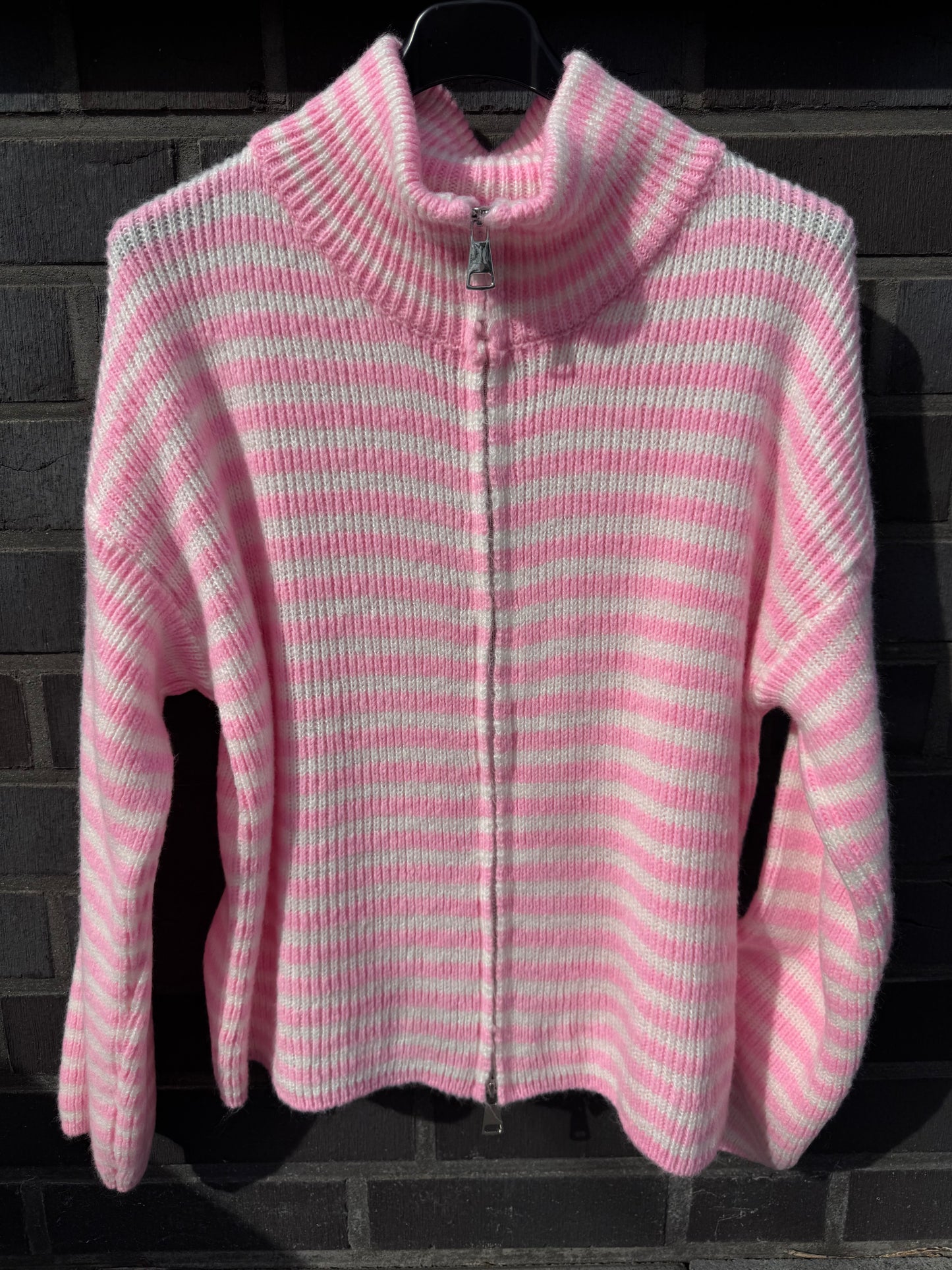 ZIPP CARDIGAN | ROSA / WEISS