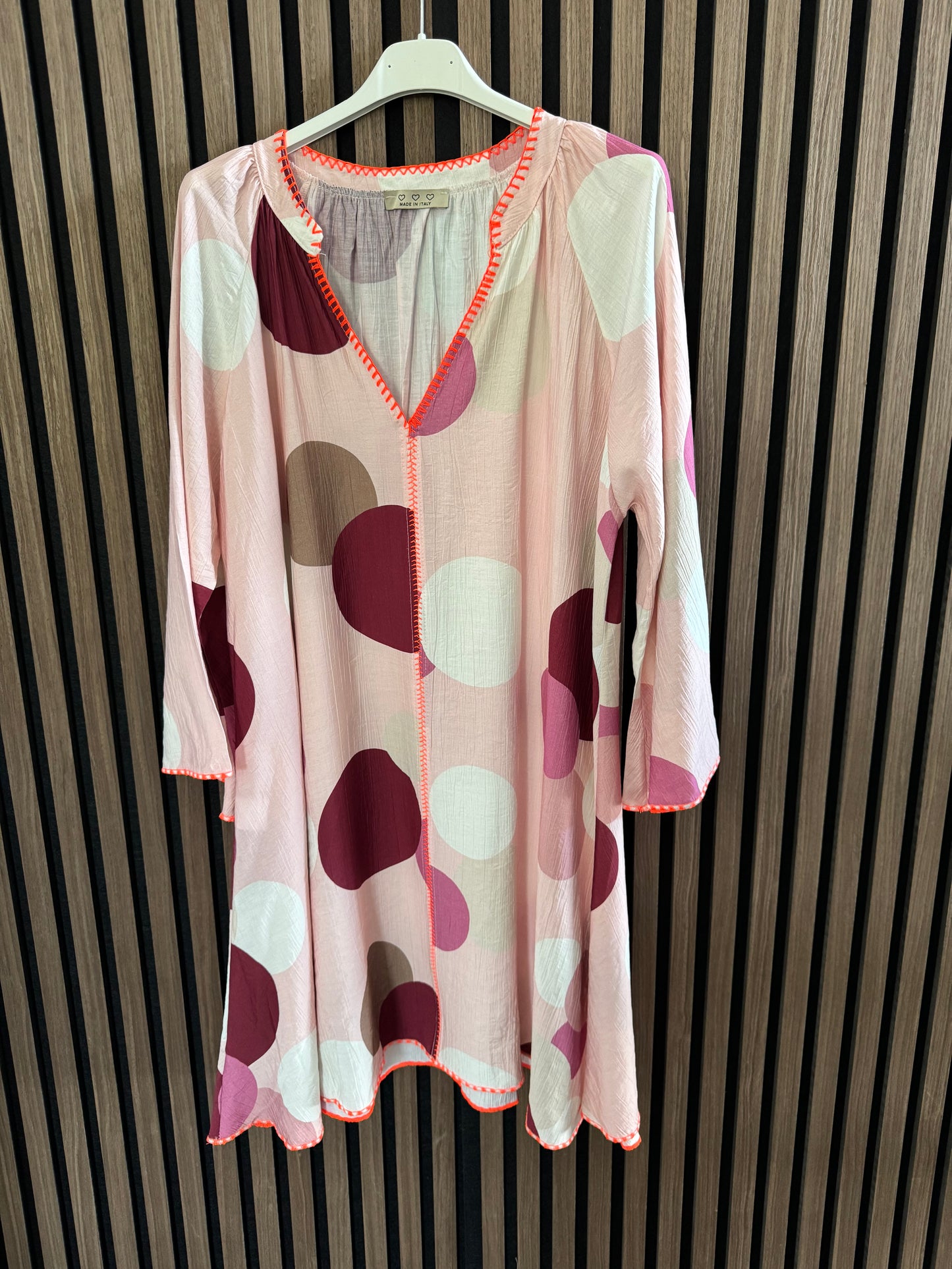 LEICHTES STRANDKLEID DOTS | ROSA