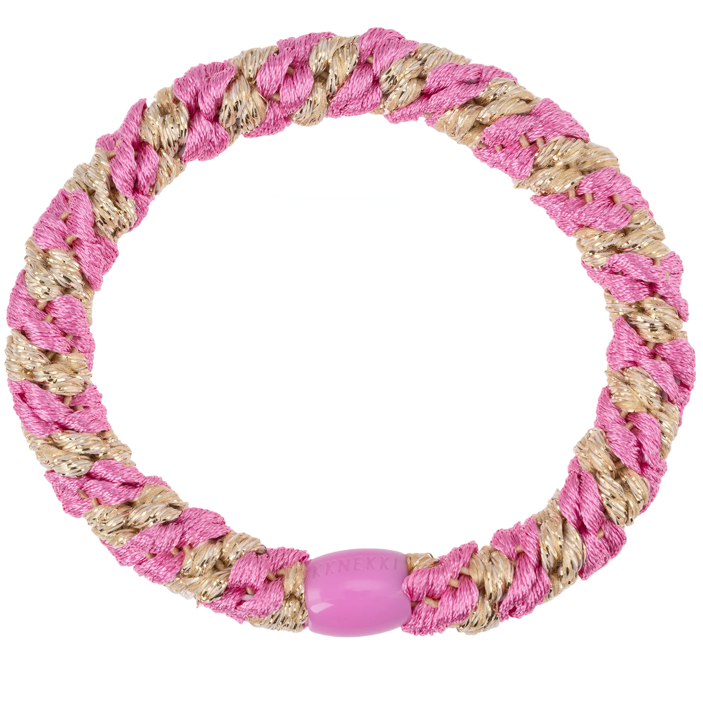KKNEKKI Original | Haargummi | Bubbelgum-Beige Glitter Stripe