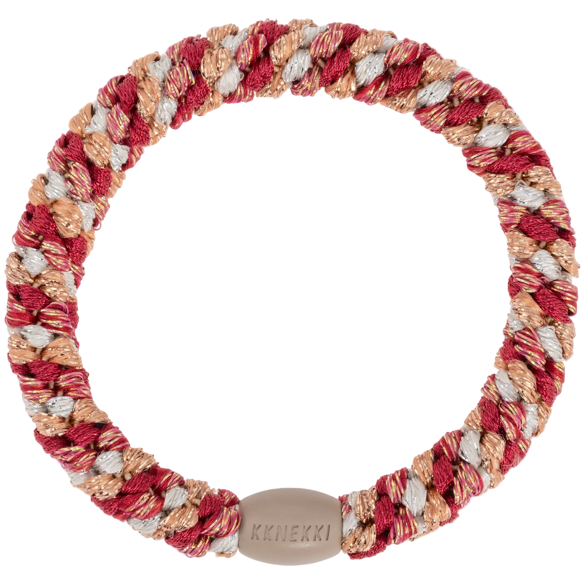 KKNEKKI Original | Haargummi | MIX RASPBERRY IVORY GLITTER