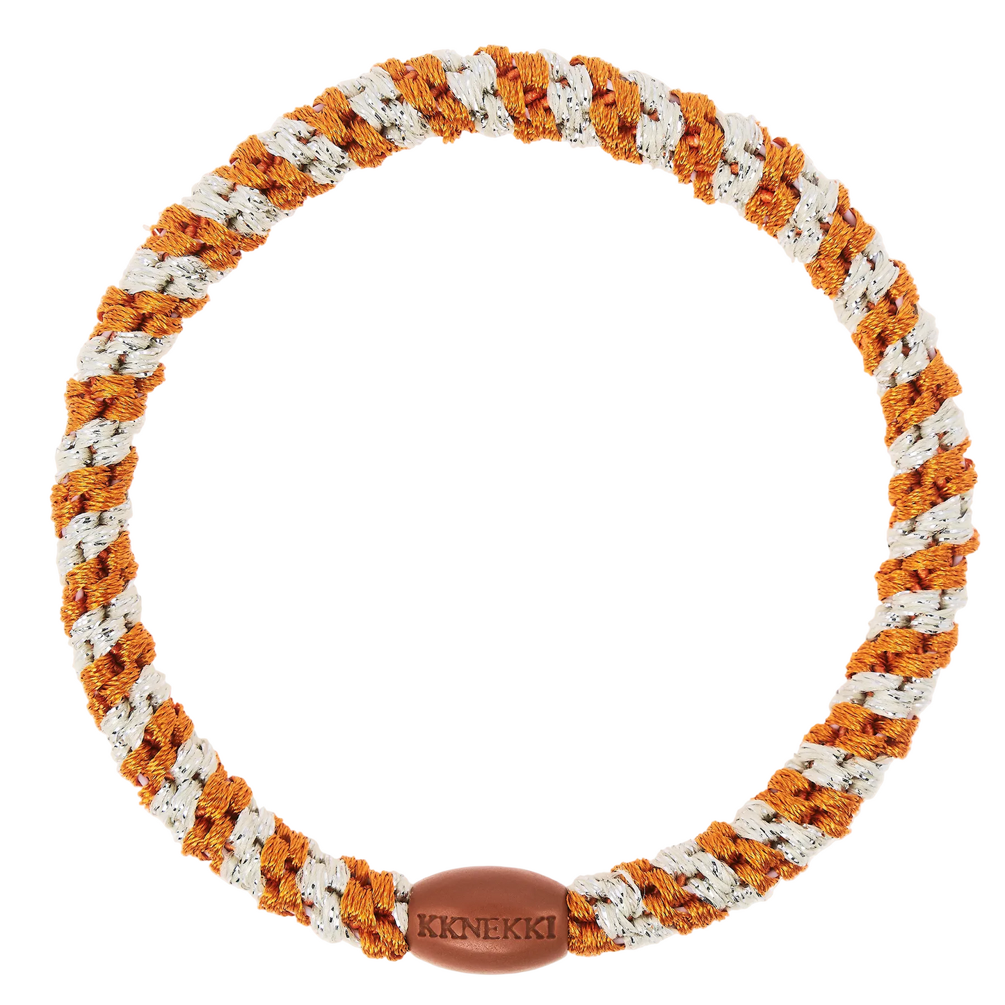 KKNEKKI Original | Haargummi | SLIM | BURNED TERRACOTTA IVORY GLITTER