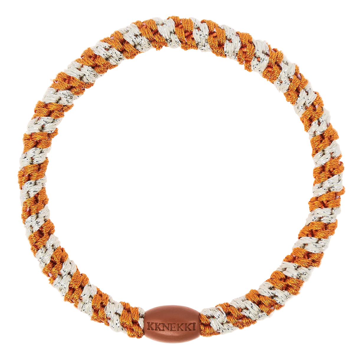 KKNEKKI Original | Haargummi | SLIM | BURNED TERRACOTTA IVORY GLITTER