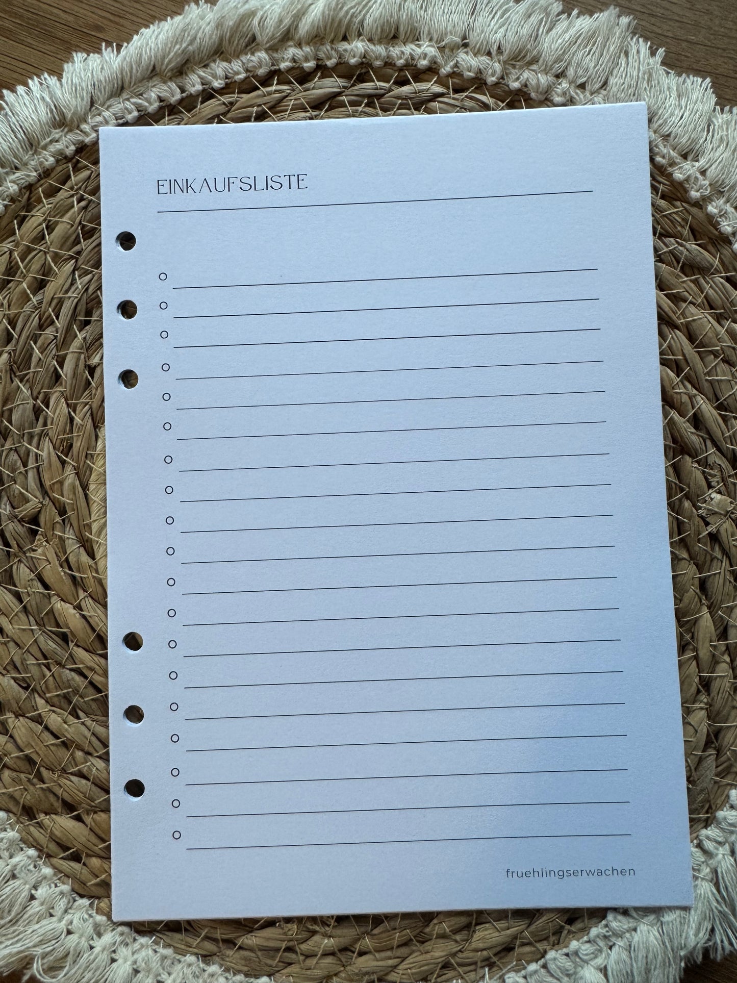 Einkaufsliste | A5 Ringbuch-Einlagen