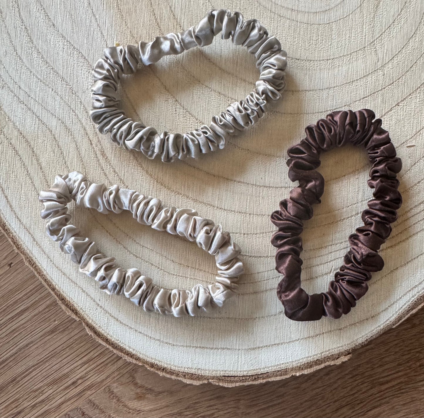 Silk Scrunchies im 3er-Set | Mini