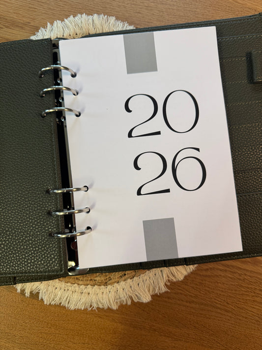 A5 Ringbuch & Kalender Einlage 2026 im Set