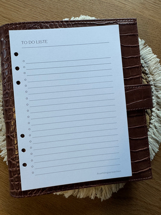 To Do Liste | A5 Ringbuch-Einlagen