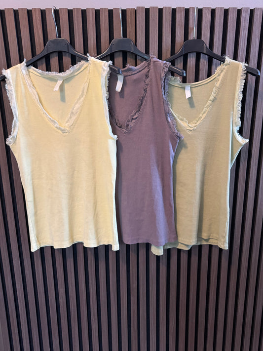BASIC TOP MIT FRANSEN DETAILS