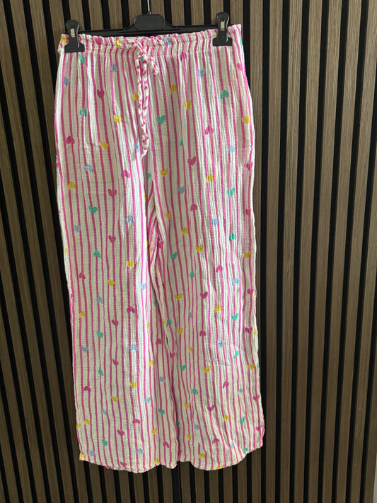 MUSSELIN HOSE | HERZCHEN | ROSA