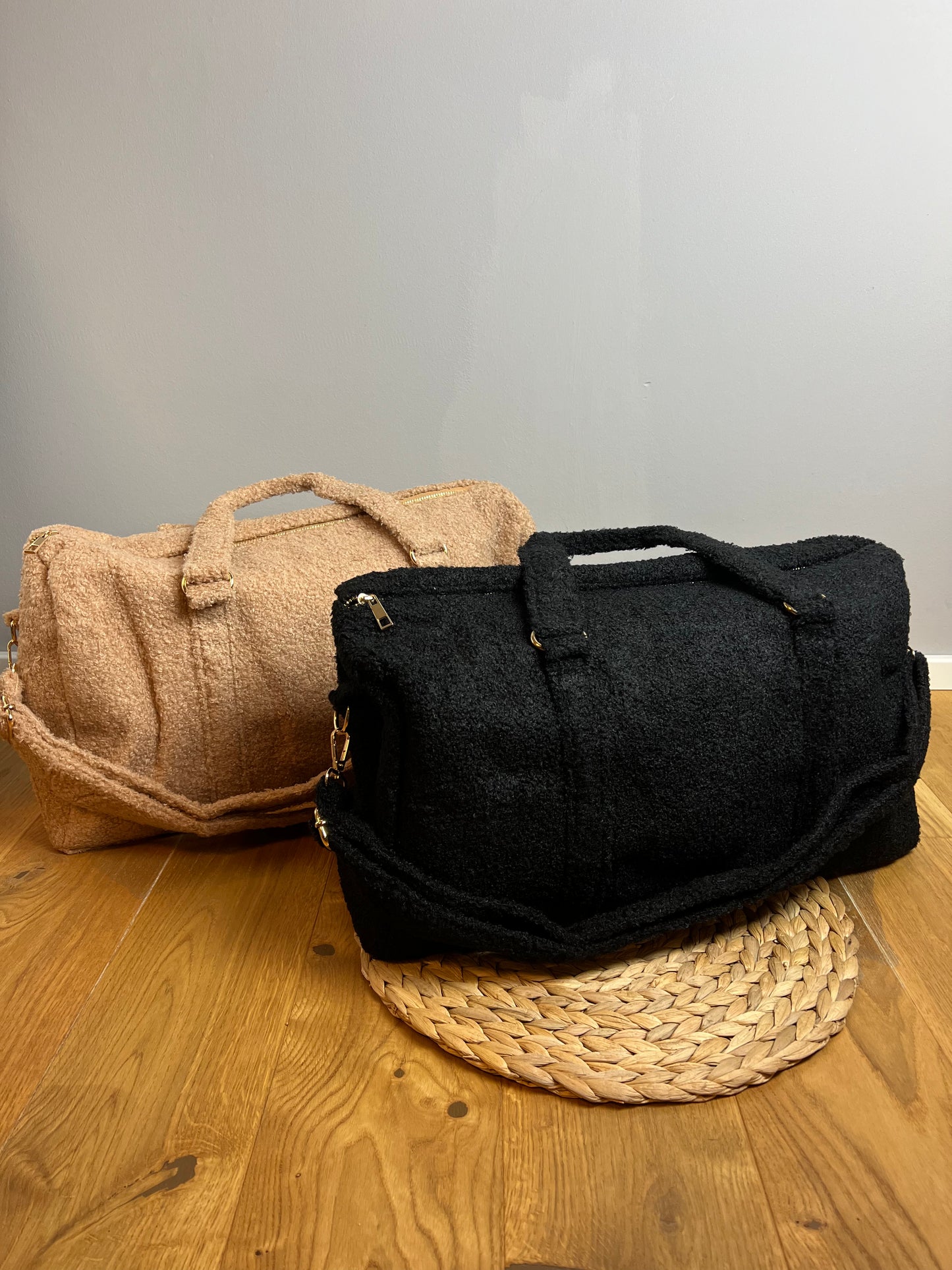 Teddy Handtasche - Dufflebag - Farben braun und schwarz