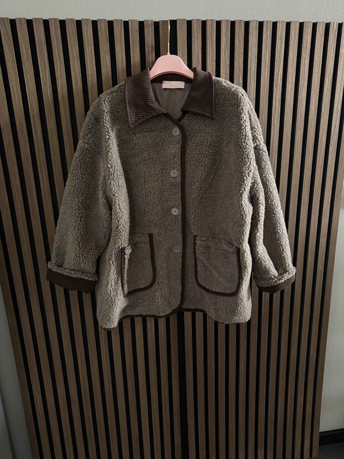 TEDDY JACKE MIT KNÖPFN | BRAUN