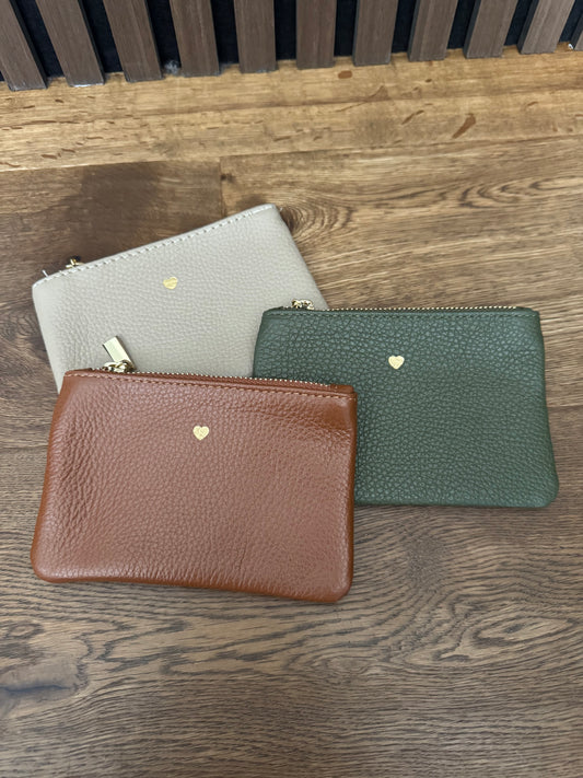 KLEINE LEDER CLUTCH "LENI"