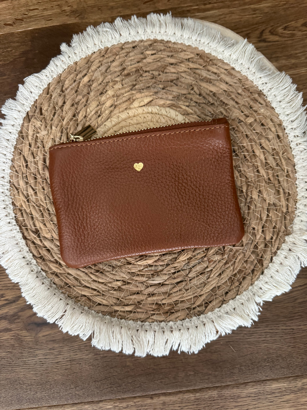 KLEINE LEDER CLUTCH "LENI"