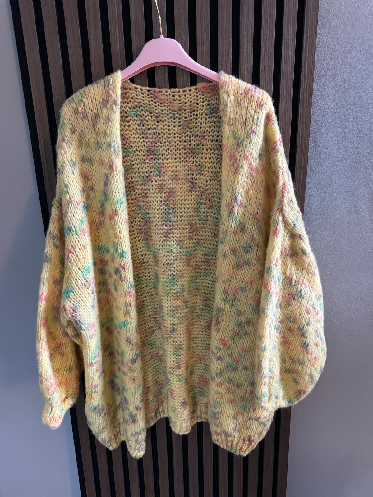OVERSIZE CARDIGAN | GELB MELIERT