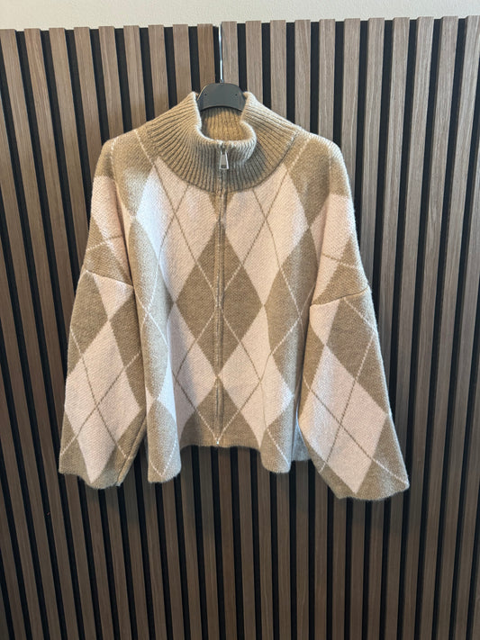 ZIPP STRICKJACKE | KARO