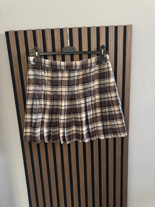 KURZER FALTENROCK  | FLANELL | KARIERT