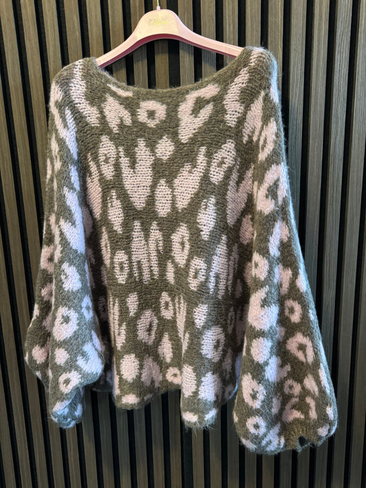 LEO PULLOVER MIT FLEDERMAUSÄRMELN | TAUPE-ROSA