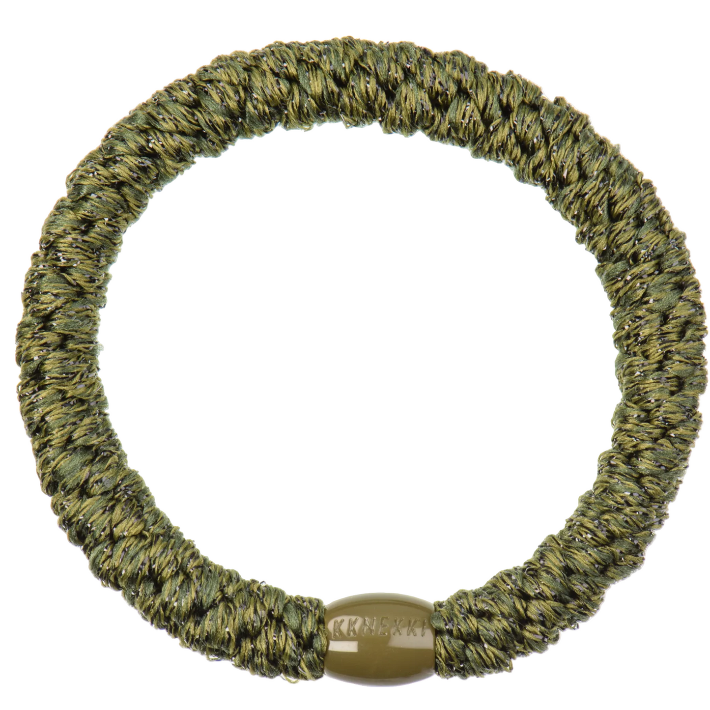KKNEKKI Original |  Haargummi | BOTTLE GREEN GLITTER