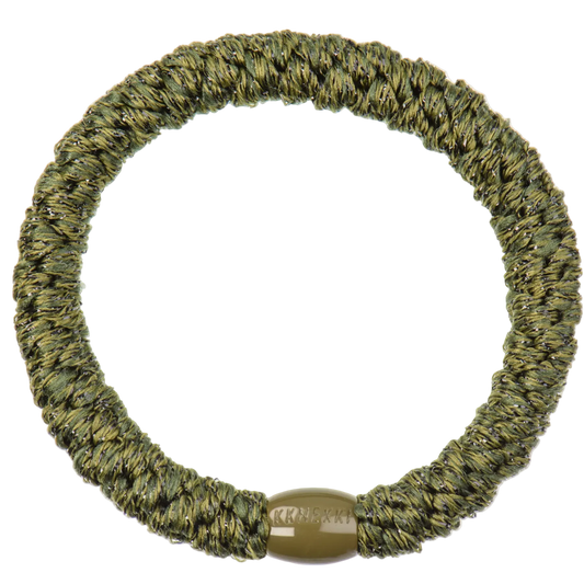 KKNEKKI Original |  Haargummi | BOTTLE GREEN GLITTER