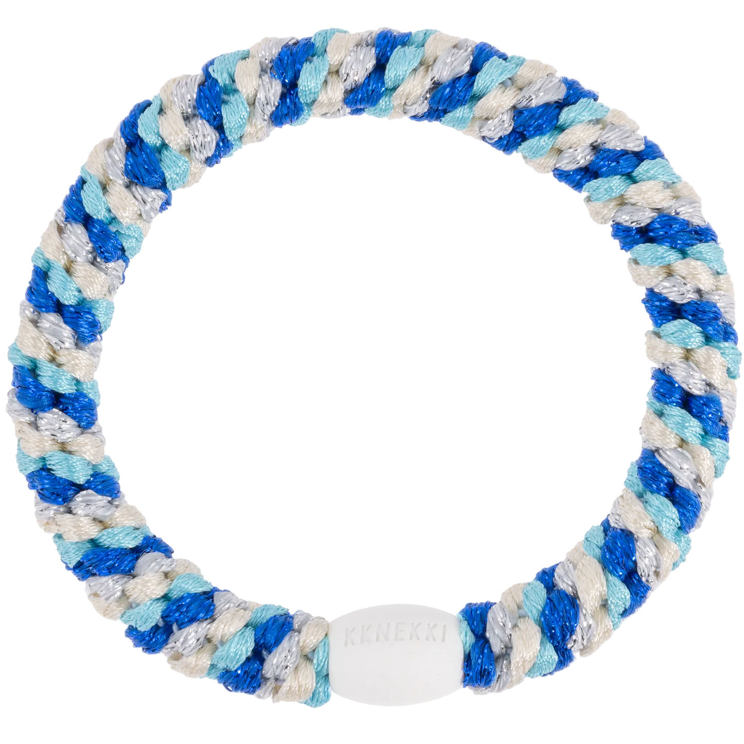 KKNEKKI Original |  Haargummi | Mix Electric Blue Turquoise Glitter