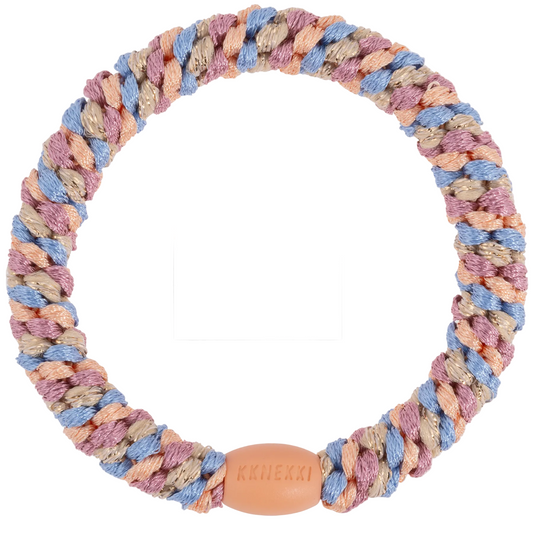 KKNEKKI Original |  Haargummi | Mix Peach Blue Glitter