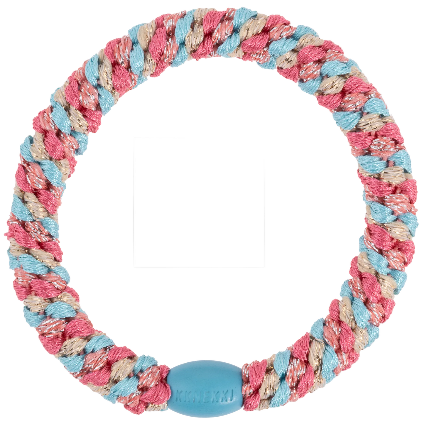 KKNEKKI Original |  Haargummi | Turquoise Coral Glitter