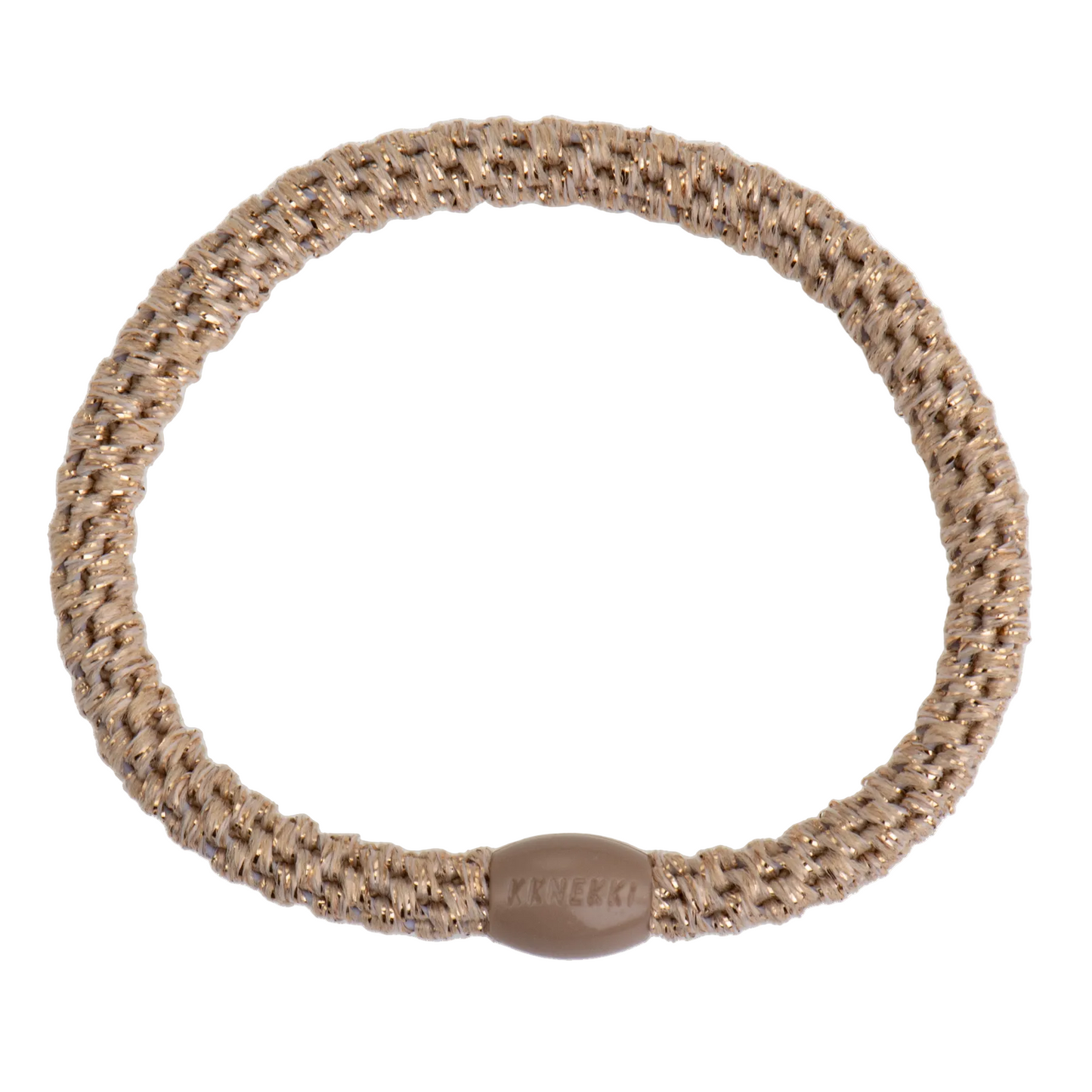 KKNEKKI Original |  Haargummi | SLIM | BEIGE GLITTER