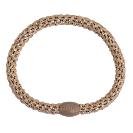 KKNEKKI Original |  Haargummi | SLIM | BEIGE GLITTER